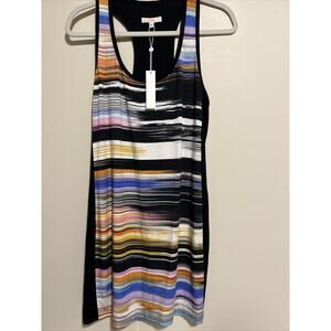 Trina Turk Large Tank Dress, 2 Layers Stripped, Slim Fit, See Measurements. NWT